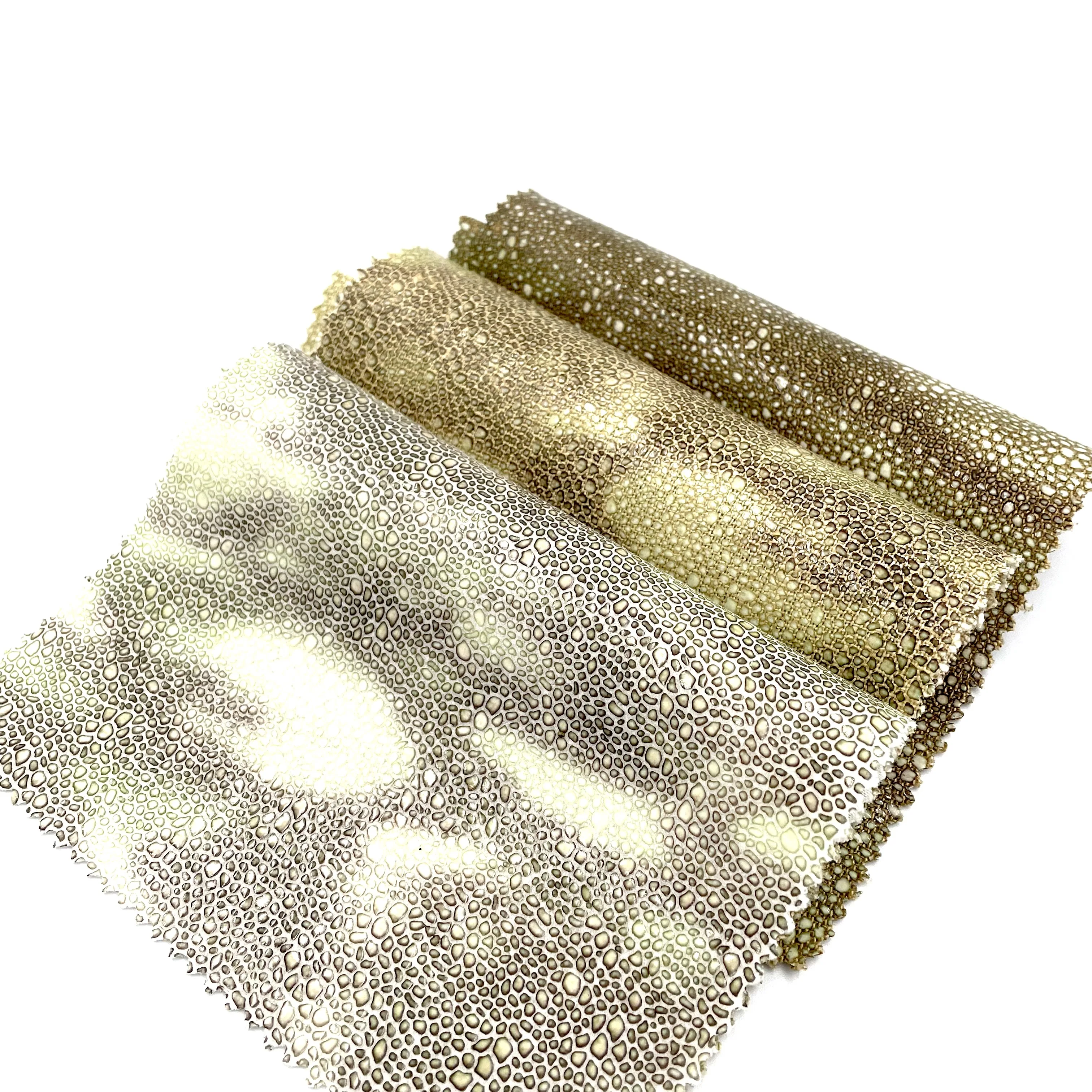 EPO High Quality Stretch Lightweight Polyester Spandex with Laser Transferred Pearl Fish Design for Bags