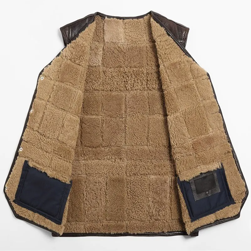 Лидер продаж мужской кожаный жилет высшего качества