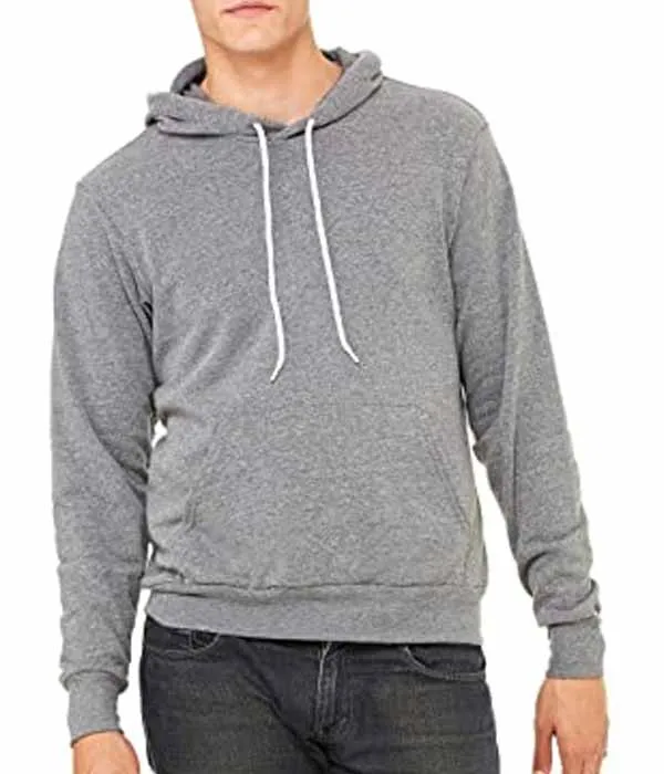 Женская толстовка Bella + черная унисекс пуловер 450 г/м2 Толстая Толстовка из хлопка и флиса