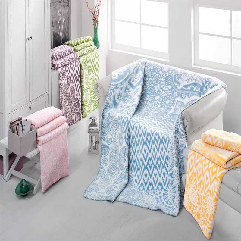 Jacquard Woven Blanket Acrylic For Hotel And Home