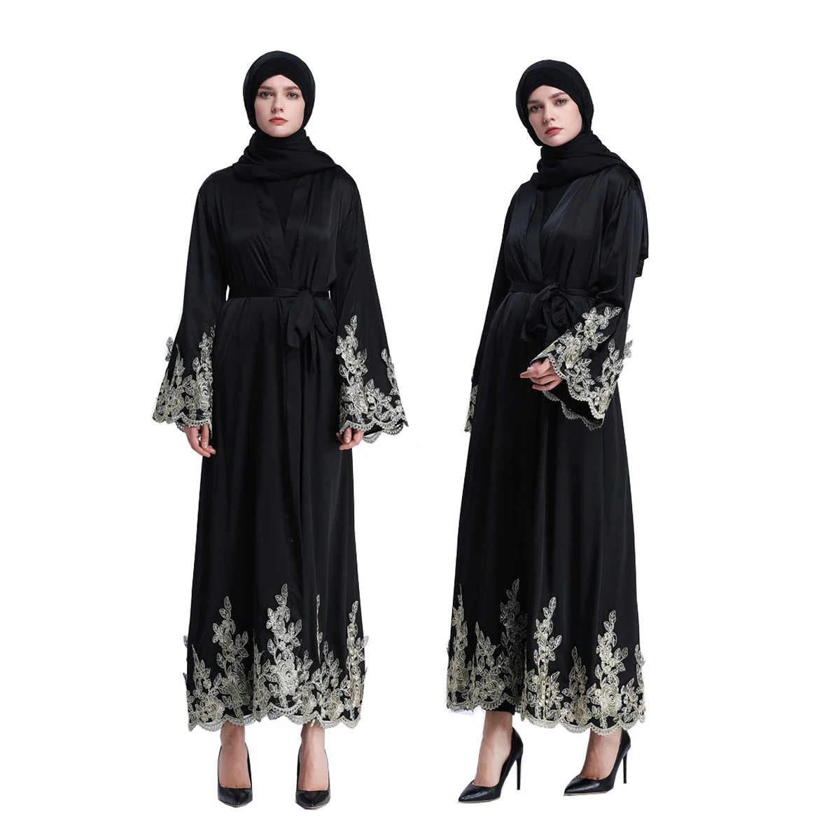 New Breathable Women Fashion Ankle Length Long Dress Women Long Sleeve Bourka