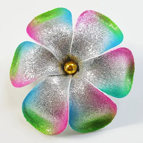 Premium Product of Plumeria Frangipani Foam Flower with glitter color
