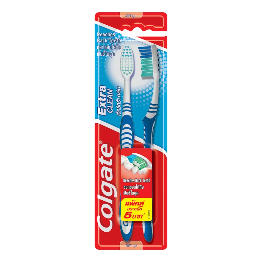 Toothbrush Extra Clean Active Mixed Colors Origin Thailand