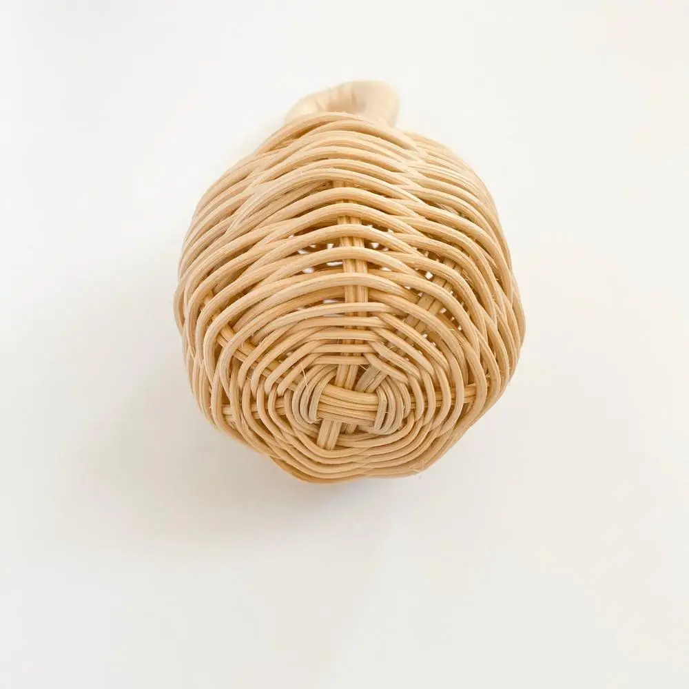 Eco friendly natural cheap price handmade wicker baby toys rattan rattle