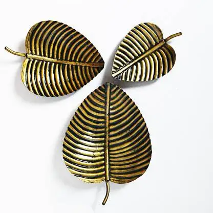 Поднос для сервировки еды золотого цвета в античном дизайне из латуни идеально подходит стильного настольного сервировального набора