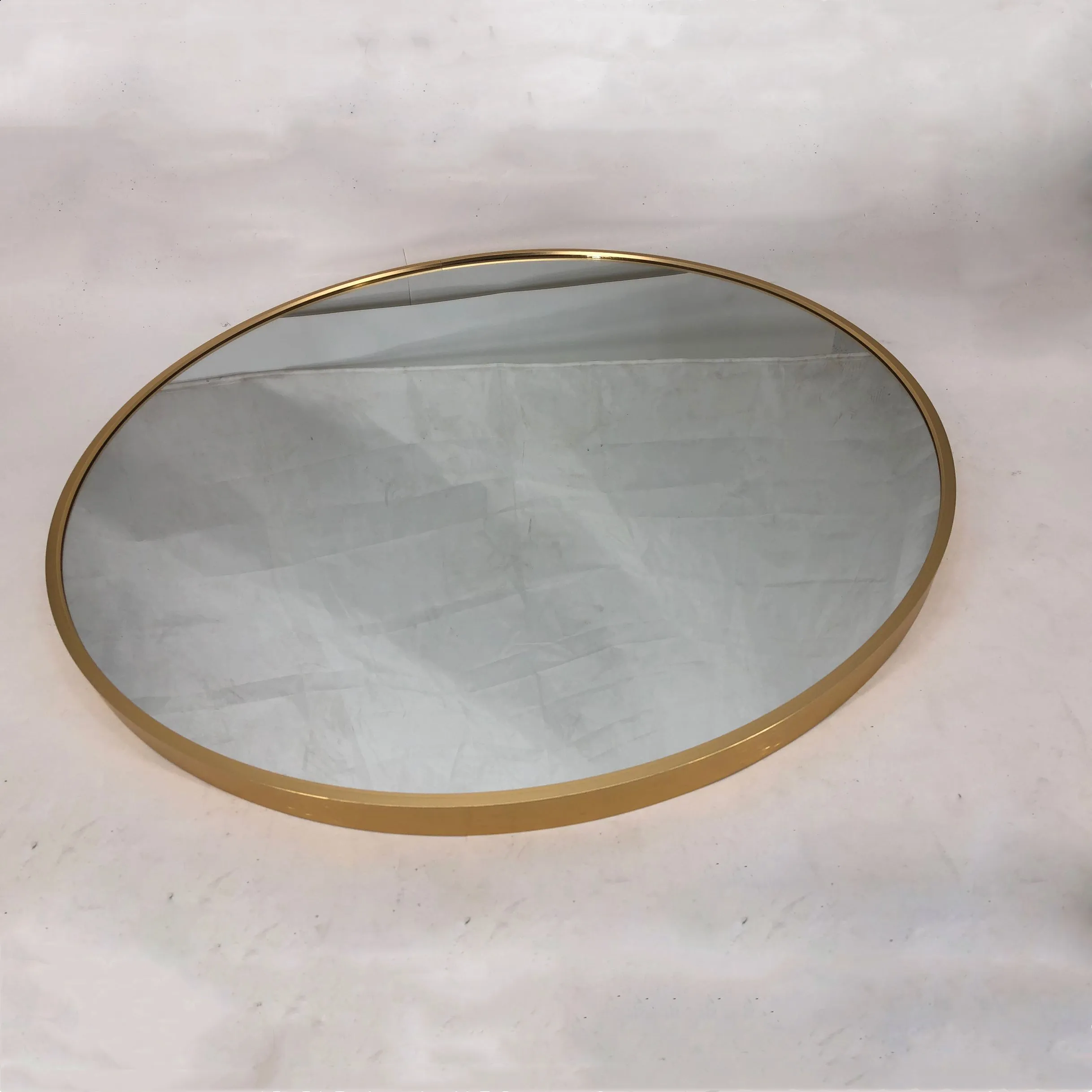 
China factory wholesale all siz Decorative Round Shape metal framed mirror Aluminium Plated Wall Mirror for hotel house 50,60,80 