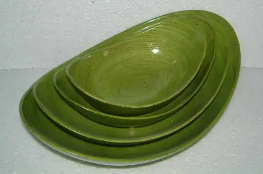  Вьетнамская крученая бамбуковая Овальная чаша ручной работы подходит для домашнего декора домашней посуды и кухонной утвари