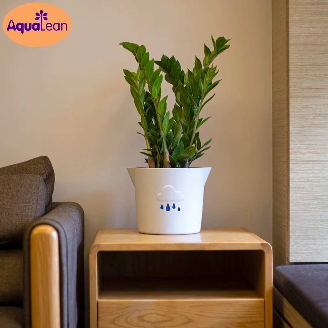 Лидер продаж кастрюля для растений с самополивом Aqualean flow mark