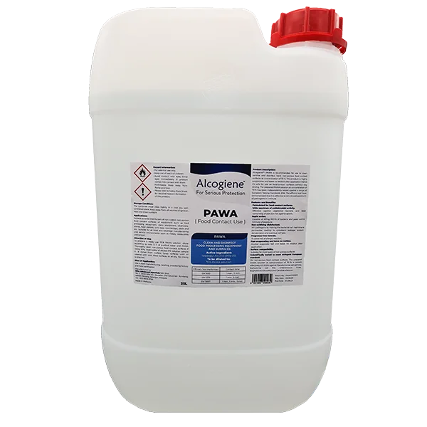 PAWA70 is Food Safe   Clean  and Disinfect  liquid  for Food Processing Equipment and Surfaces