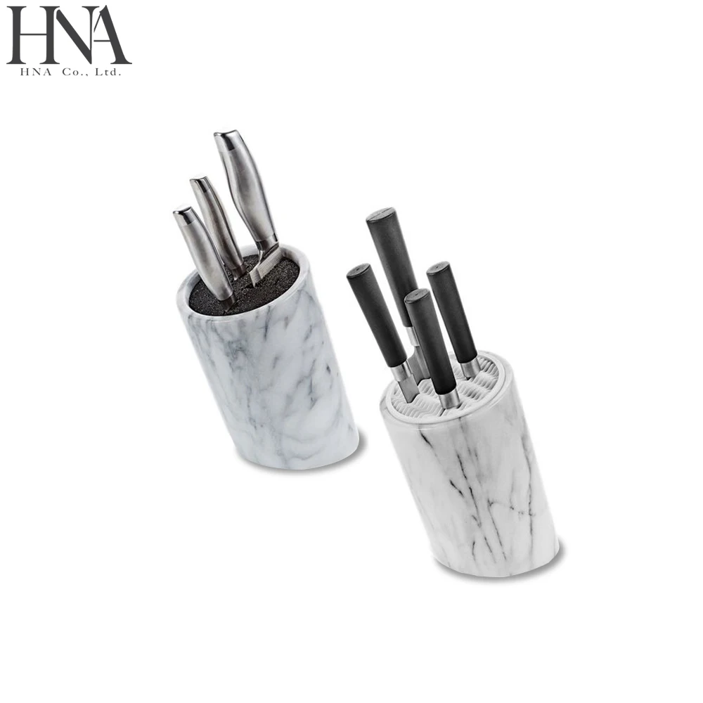 Профессиональный набор мраморных кухонных ножей HNA, тайваньский держатель для хранения