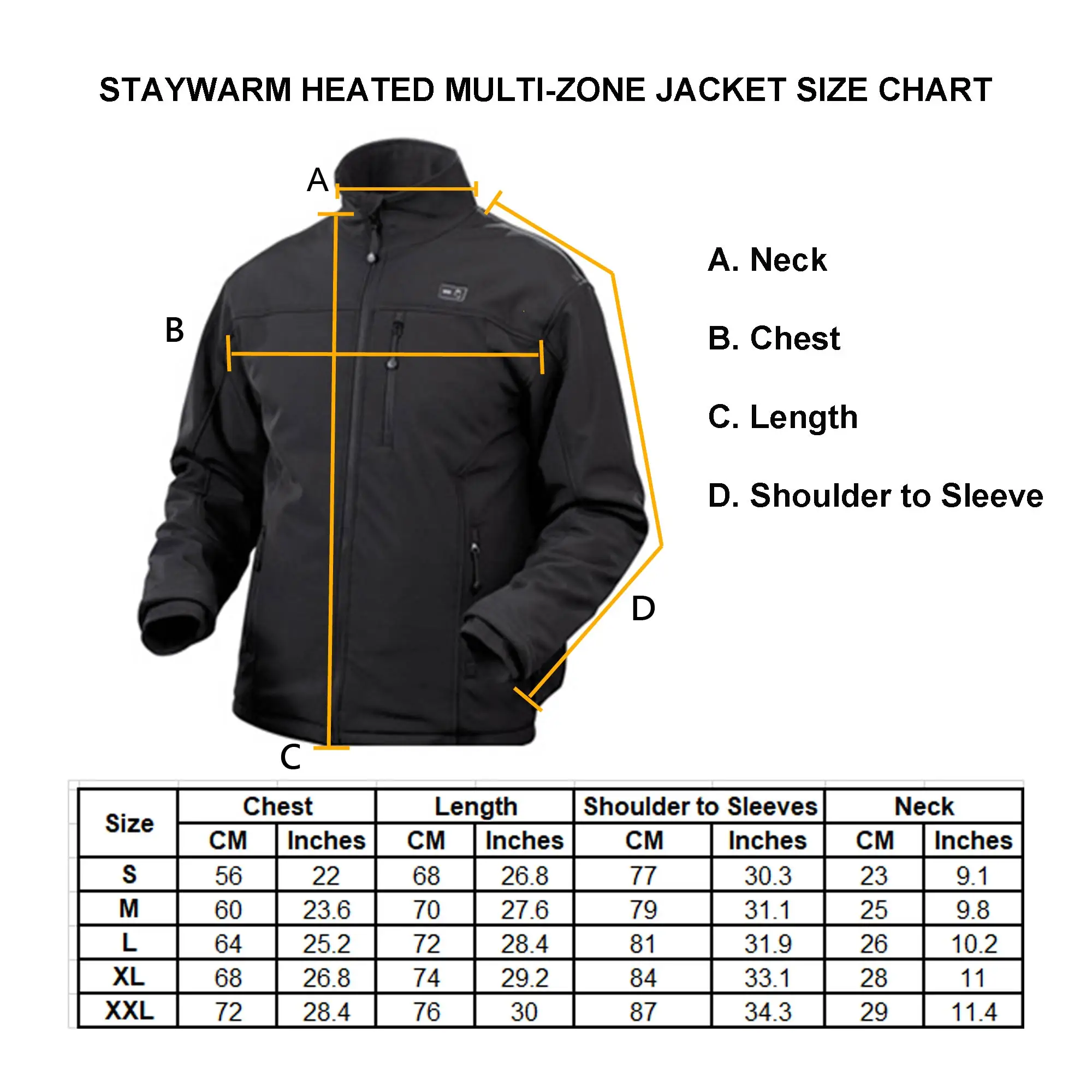 water and wind resistant classic soft shell 5v usb heated jacket with carbon fiber heating pads