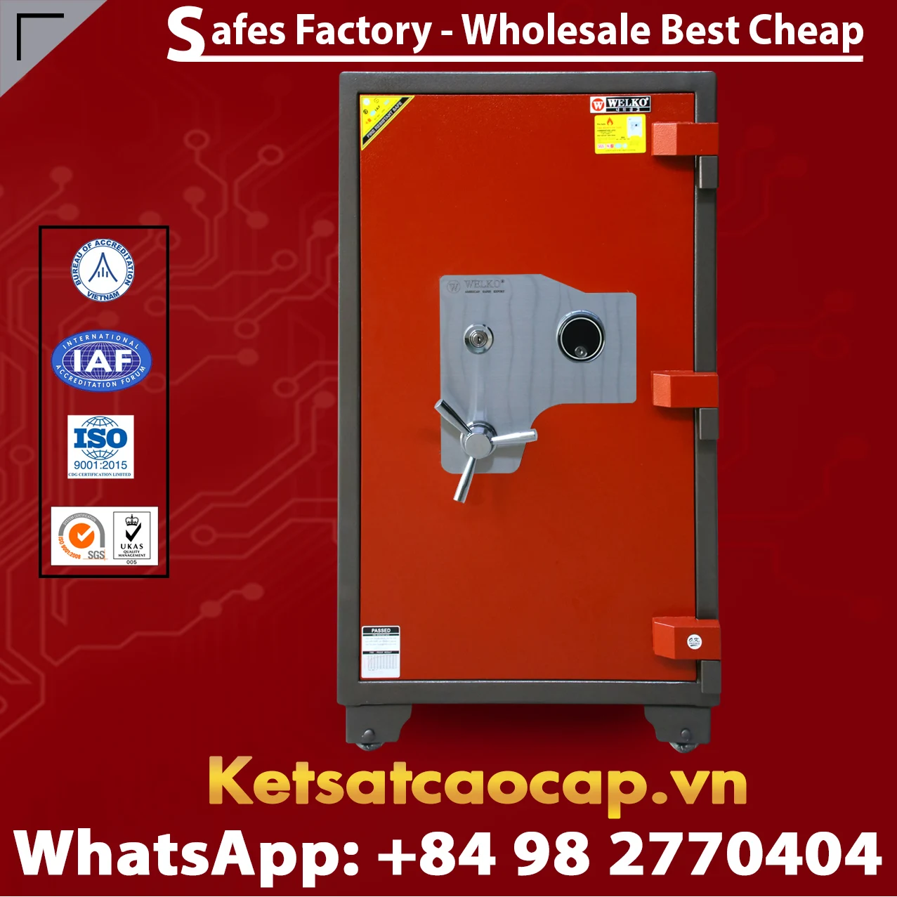 Огнестойкий безопасный WELKO US1080 DK Красный