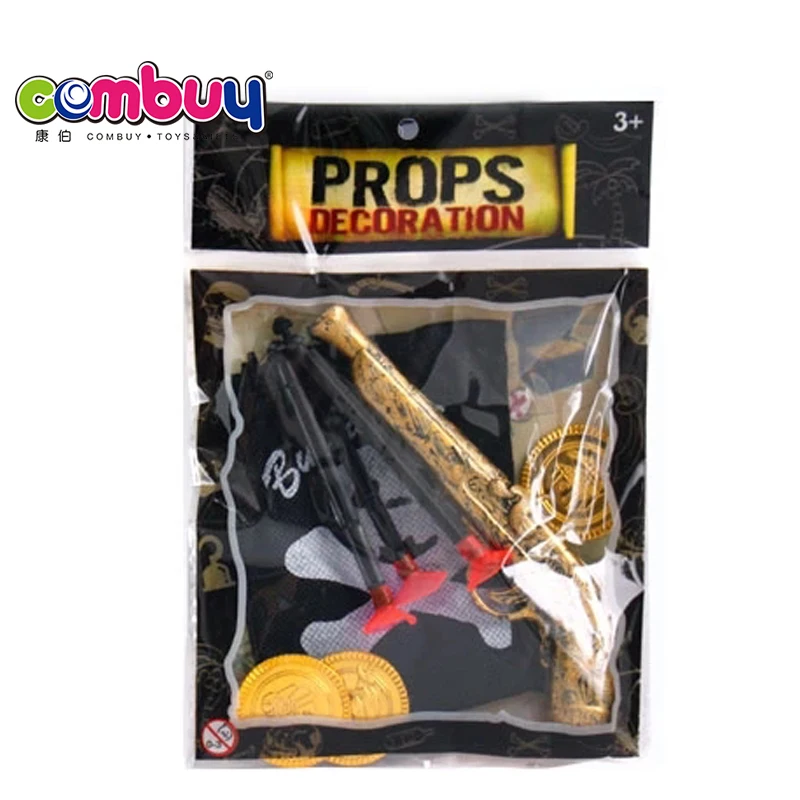 New design cheap gun set plastic souvenirs pirate toys