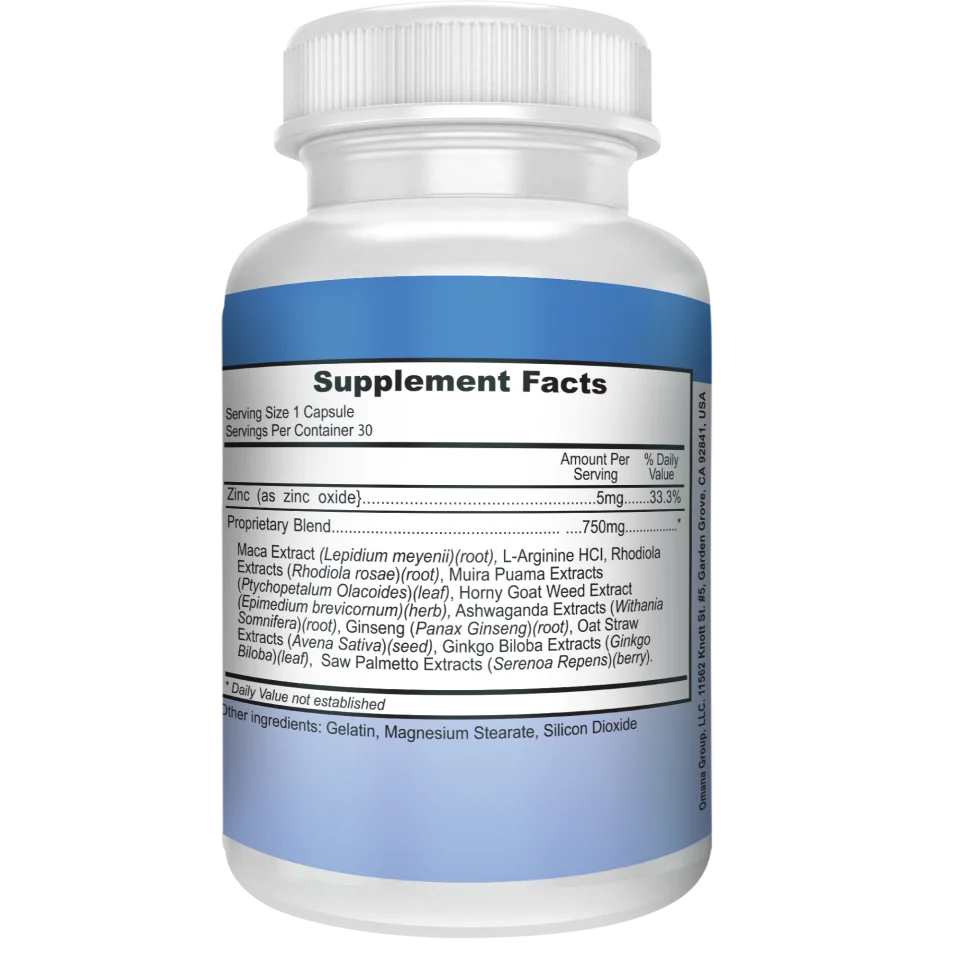 Natural Herbal Supplement & Vitamin Products for Male Enhancement & Men Energy Stamina in Pills, Tablets, Capsules wt Maca Root