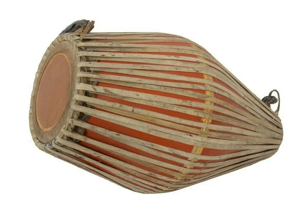 South Indian Musical Pakhawaj Khol Percussion Instrument Mridangam With Bag For Bhajan, Kirtan, On All Festivals