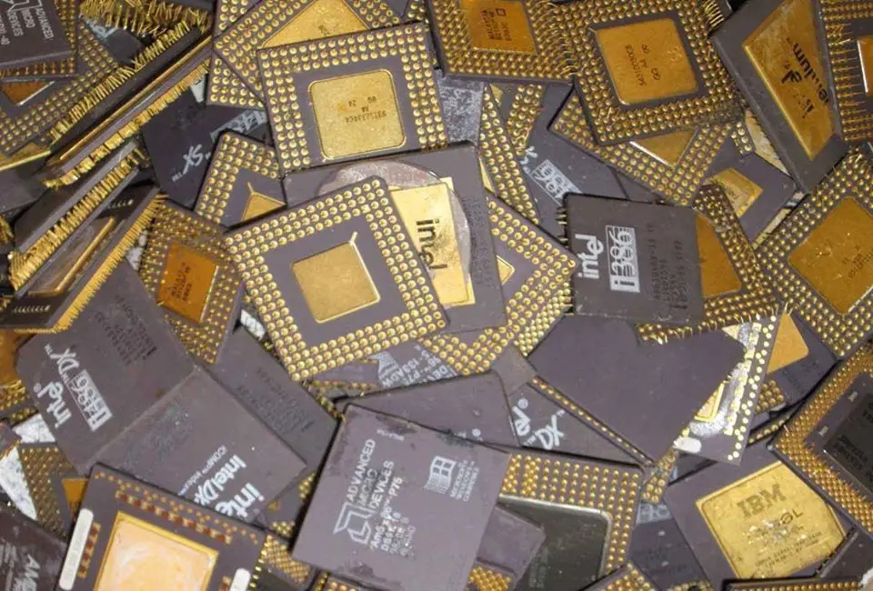 386 and Intel 486 Scrap Ceramic CPU Scrap for sale