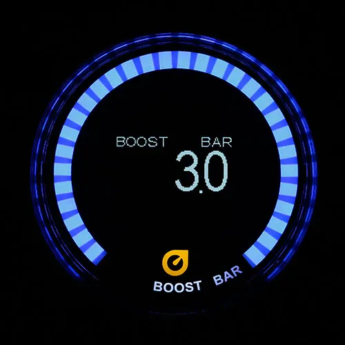 
52mm Aluminum Rims OLED Display Digital Outer 30 LED with wideband Gauge for car 