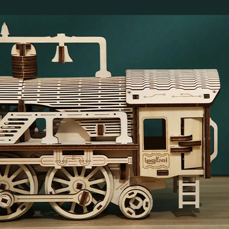 Train Box Custom Maker Kit Engine DIY Toy Model Adults Games Kids Wood 3d Puzzle Jigsaw