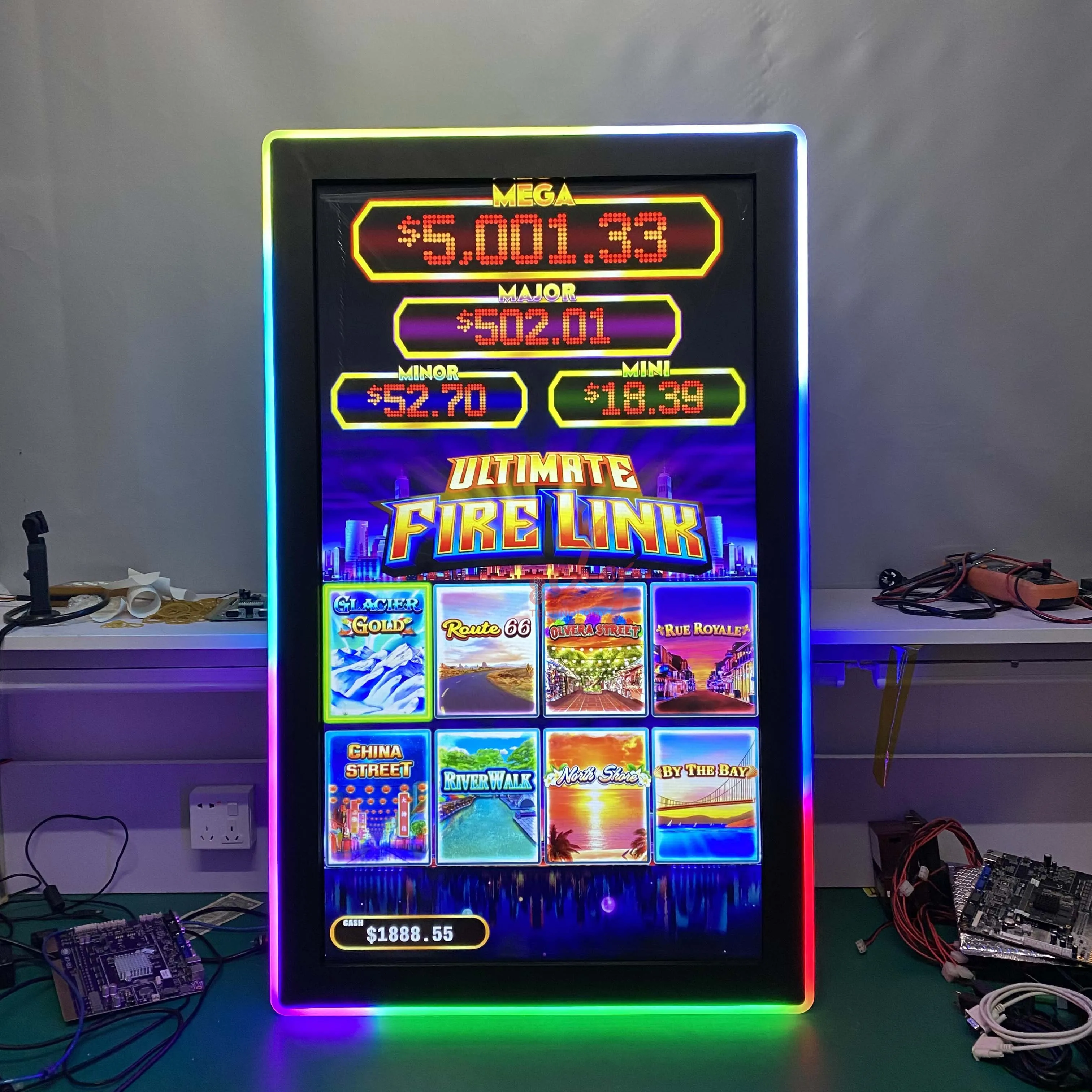 43 дюйма 3 м RS232 инфракрасный слот Mega Link игровые машины монитор с сенсорным экраном Заводская низкая цена