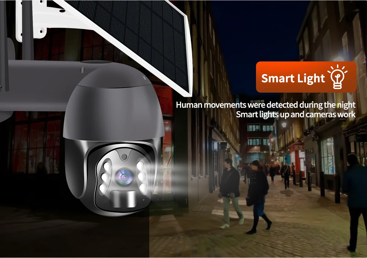 OEM 1080P Solar Panel Security PTZ Surveillance Camera Tuya Smart 4G Sim Card Solar Powered CCTV Camera Outdoor Solar Camera