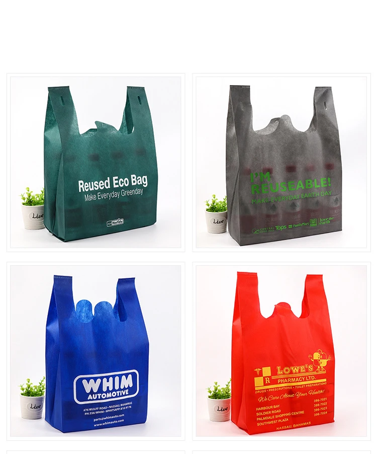 Promotion Cheap  Non woven Bag Reusable Supermarket  Grocery tote bag foldable non woven shopping Bag