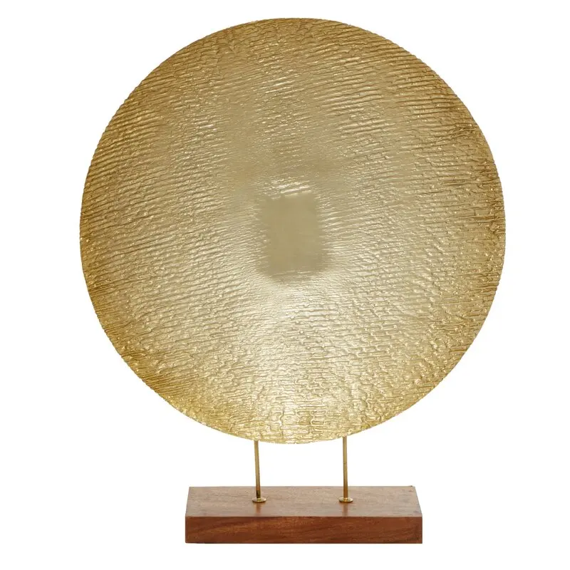 Decorative Round wooden Ring sculpture with marvel base design sculpture for home decor Living room gift decorations