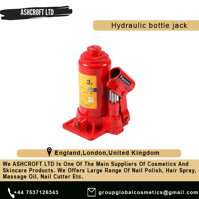 
3 ton car hydraulic bottle jack with safety valve at Suitable Price 