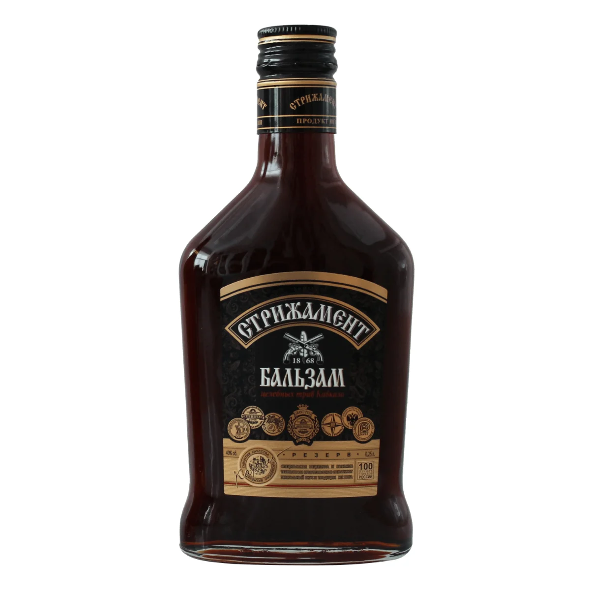 Бальзам спиртовой «Strizhament», фляжка 0,25 л, спиртовой бальзам 40% об.
