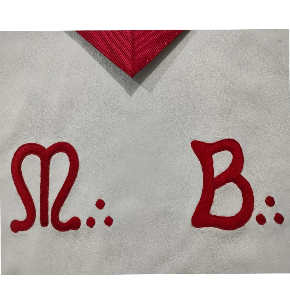 Masonic Scottish rite apron Mb apron with backing pocket and adjustable belt with Snack Set With excellent quality
