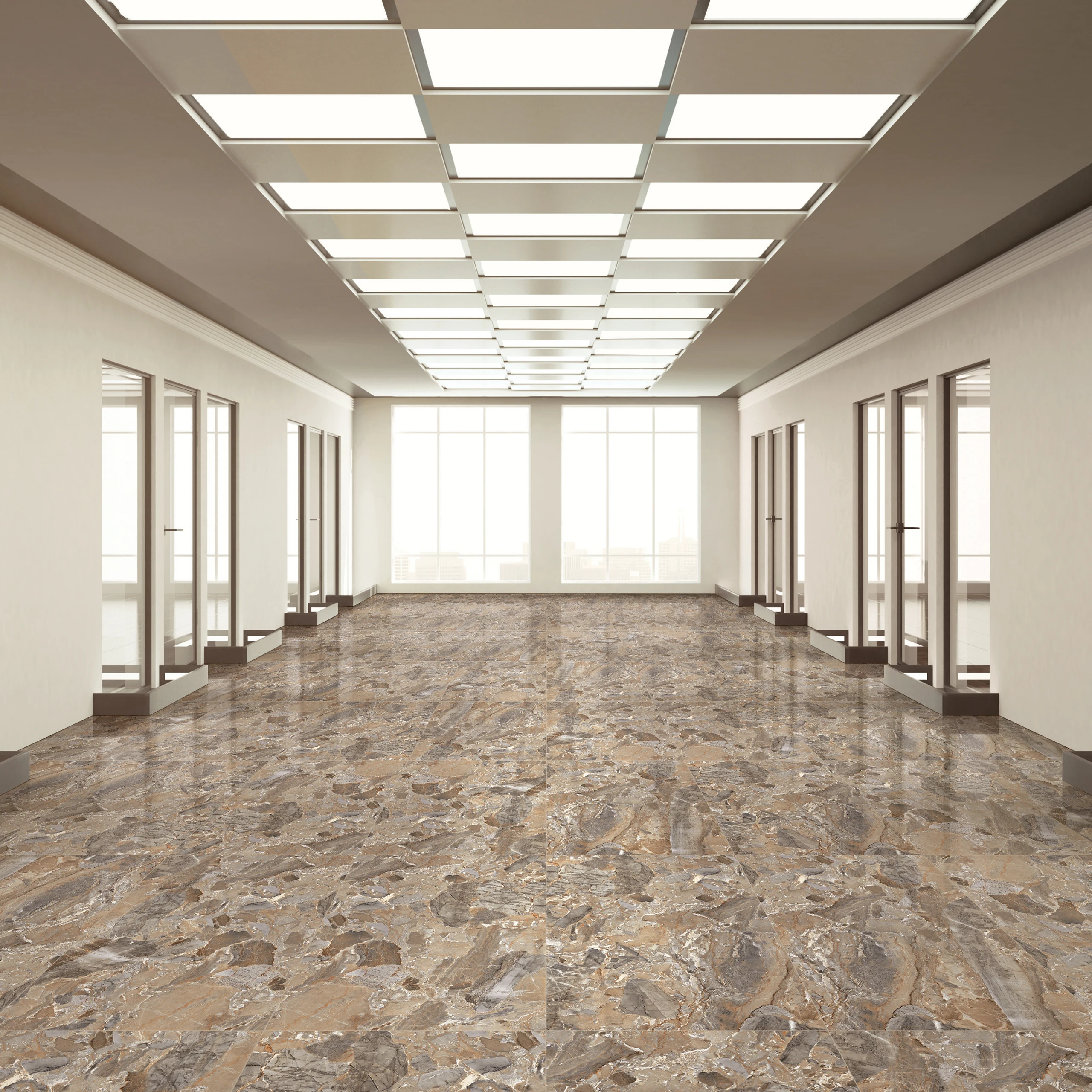 60x120 grey color full polish marble look porcelain tiles corridor area floor tiles ceramic tiles azulejos creanza