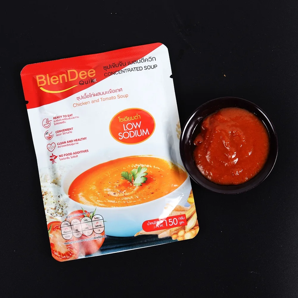  Premium Quality Chicken and Tomato Concentrated Soup With Low Sodium Formula From