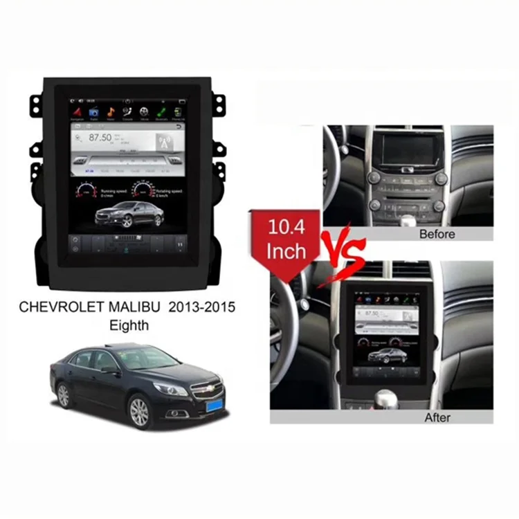 10.4' Tesla Android PX6 car video  4+32GB car radio  for Chevrolet Malibu 2013-2015 with Google Play/CarPlay/GPS/4G/TPMS