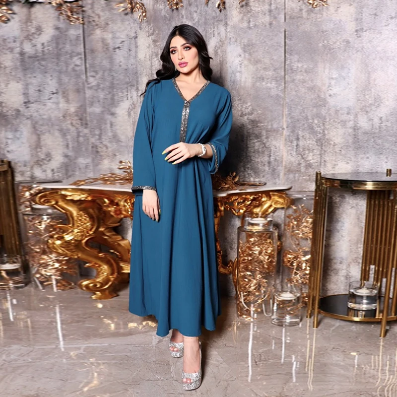 Best Selling Monsoon Islamic Clothing Plus Size Abaya Kaftan Indonesia Dress Muslim Women Dresses