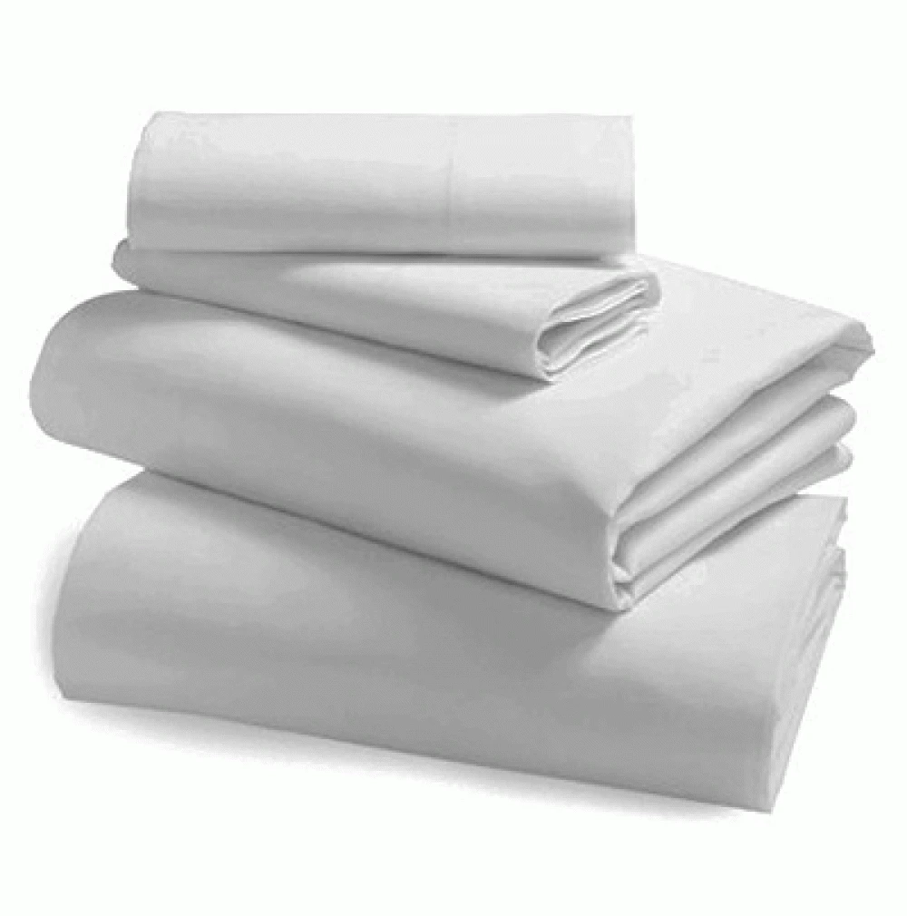 Cotton/Poly cotton/Polyester Soft Fabric Plain & Fitted Bed sheet for Hospital & Hotel