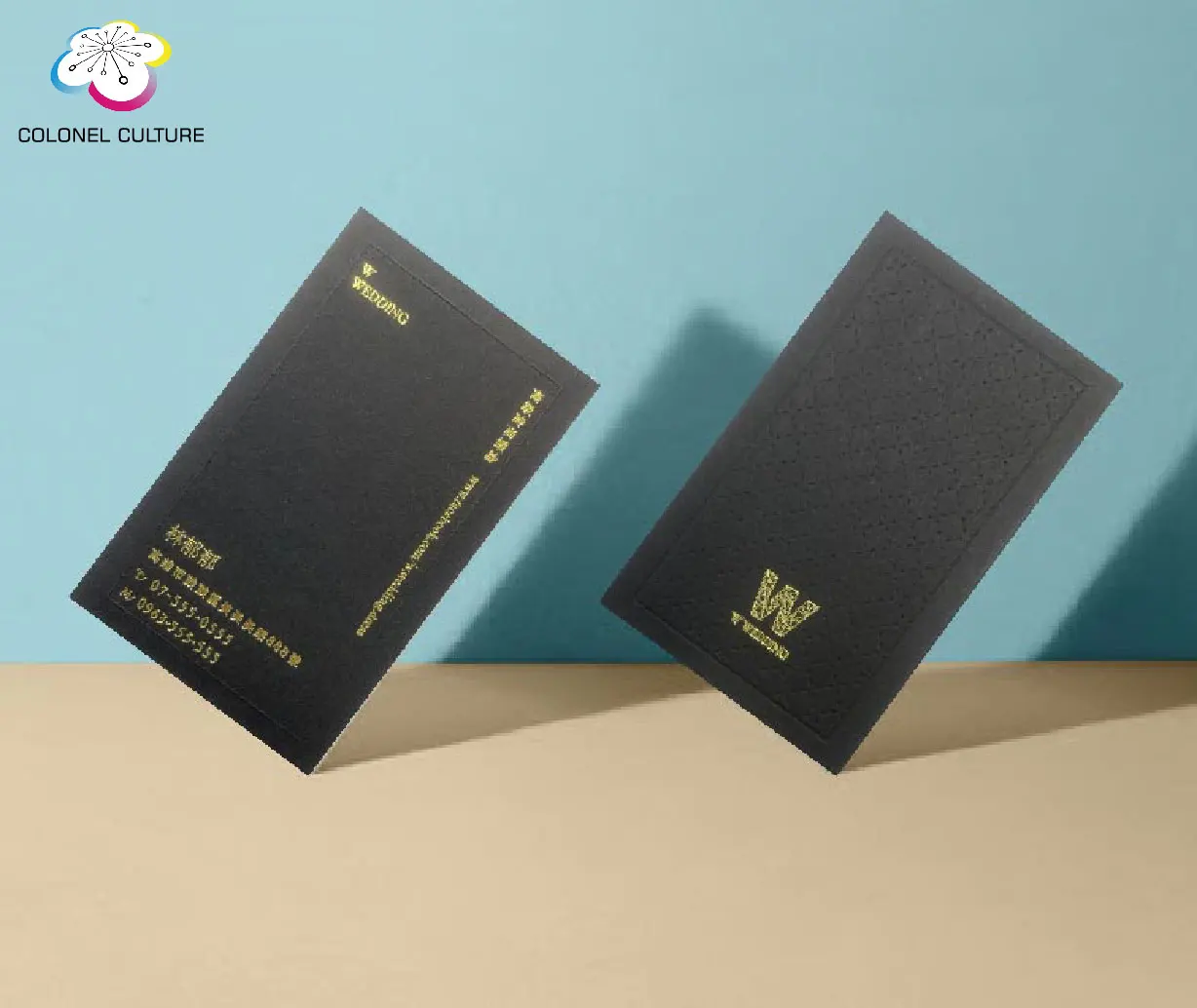 Specialized Suppliers Exclusive Black Cardboard Hot Foil Business Card