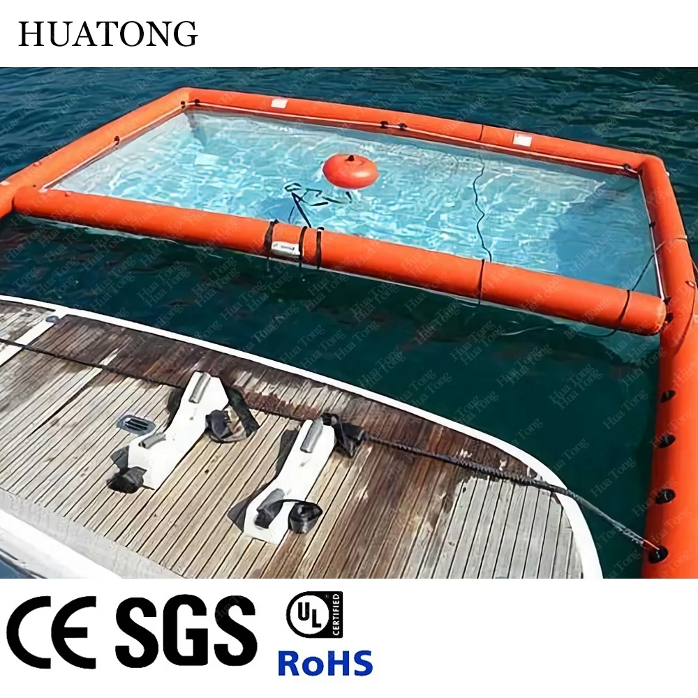 Largest Retractable Polycarbonate Swimming Pool Enclosures Inflatable Unicorn Sea Net Water Yacht Ocean Pool Float with Net