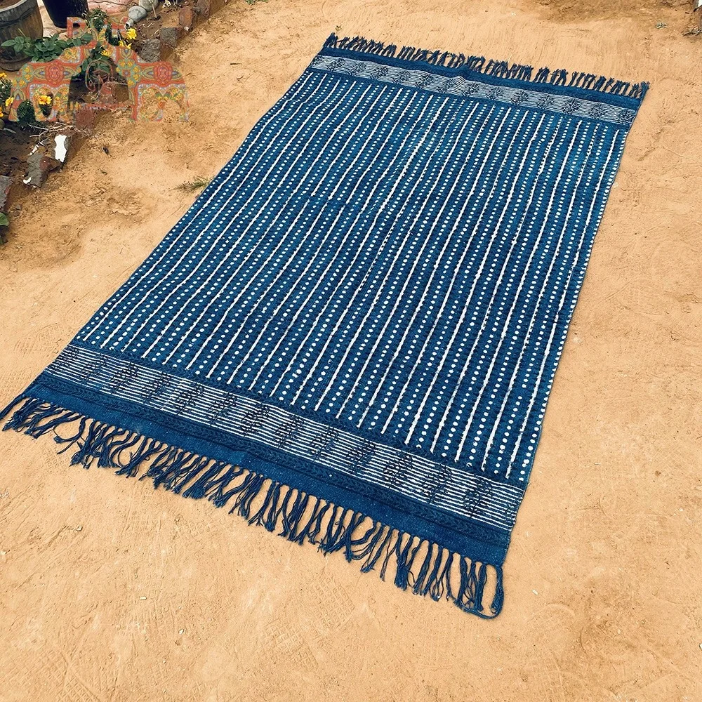 Wholesale manufacturing modern geometrical polka dot printed cotton mats rugs living room home bedroom rug indoor outdoor carpet