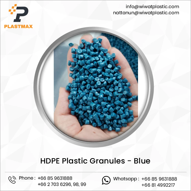 Multiple Applications Blue Pellets Resins Extrusion Grade HDPE Blow Grade Recycled Plastic Granules
