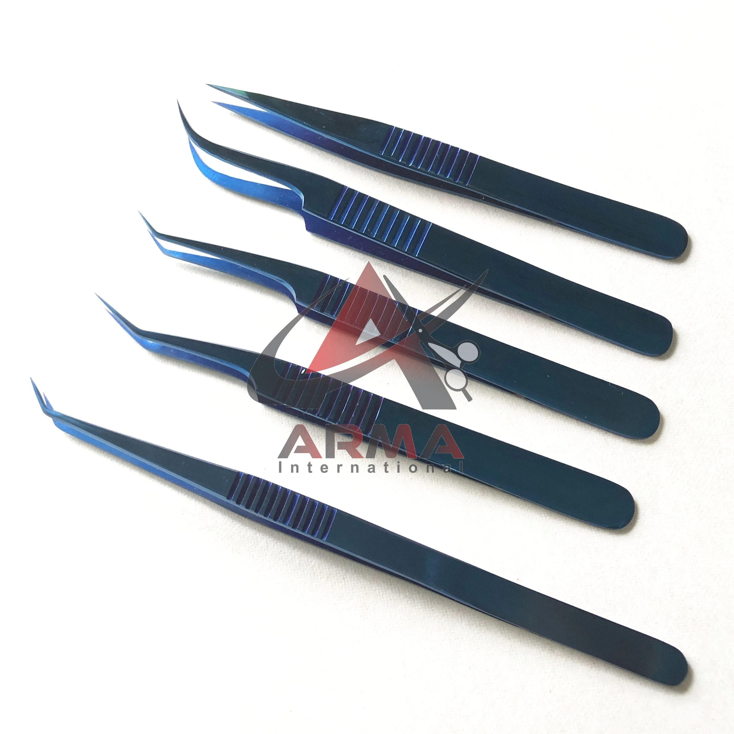 Wholesale Price Eyelash Tweezers With Private Label Eyelash Extension Fiber Tip Eyebrow tweezers Stainless Steel