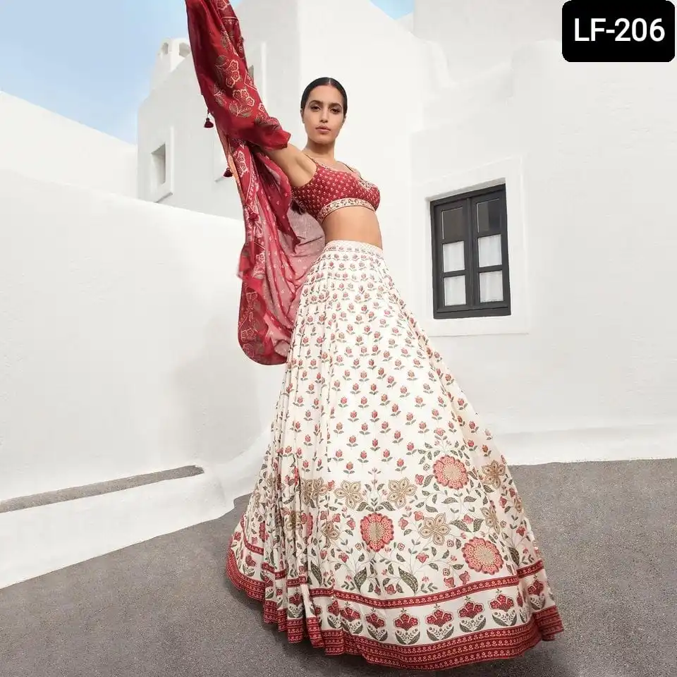 Latest Ethnic Wear Heavy Taffeta Silk Designer Lehenga Choli for Women Bollywood Style Crop Top for Party Wear and Festival Wear