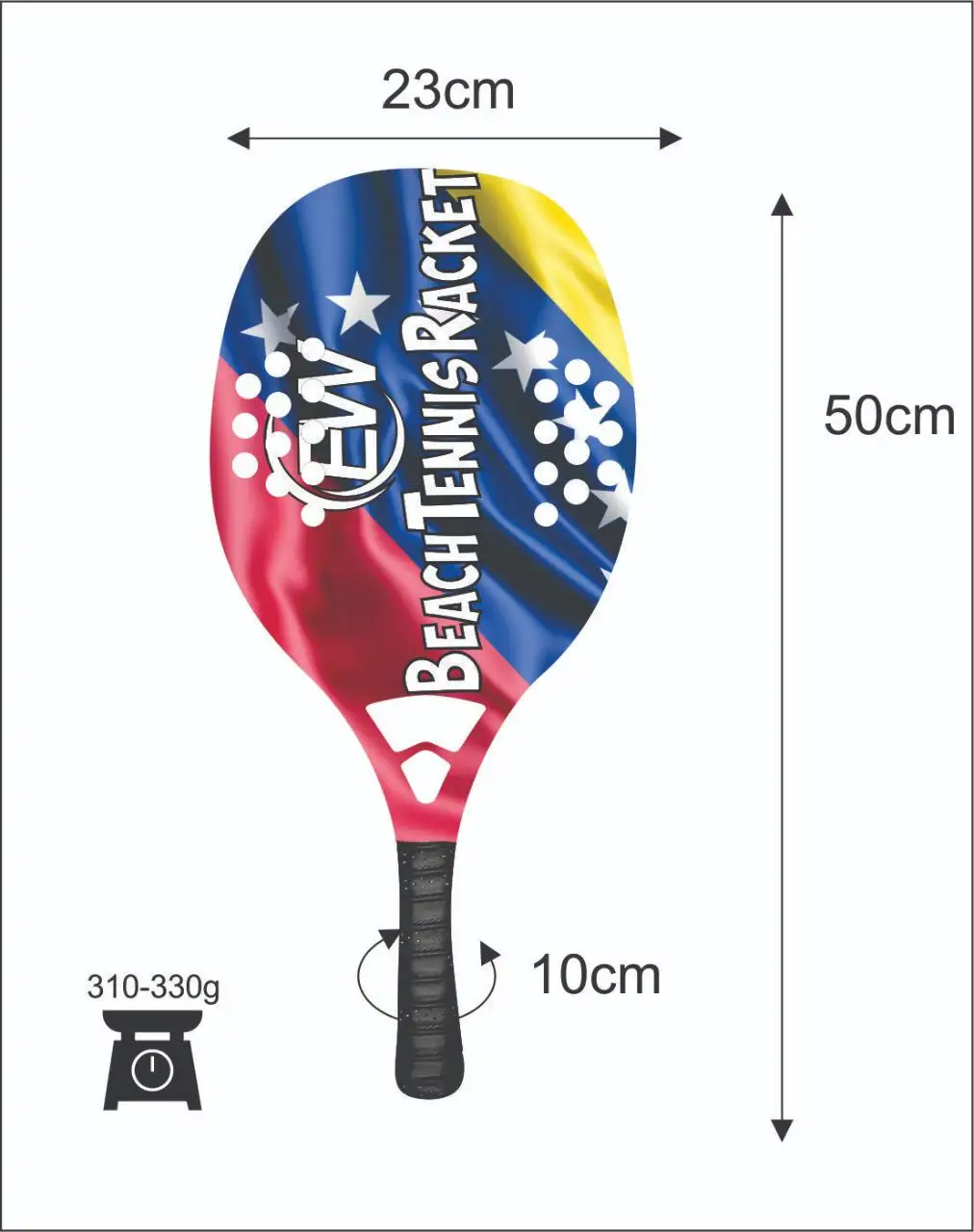 
Beach Tennis Rackets Custom Carbon glass Beach Paddle/Padel Racket with your logos and color combinations 