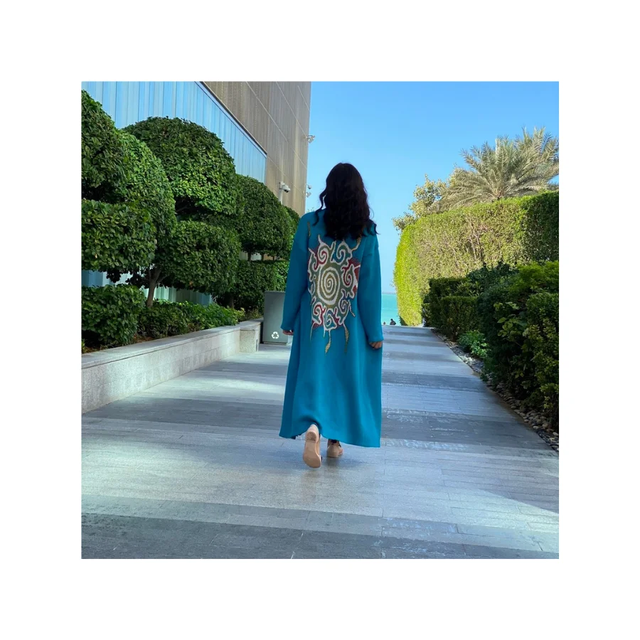 Женская Длинная трикотажная одежда, кардиган икат, осень 2021, женская одежда