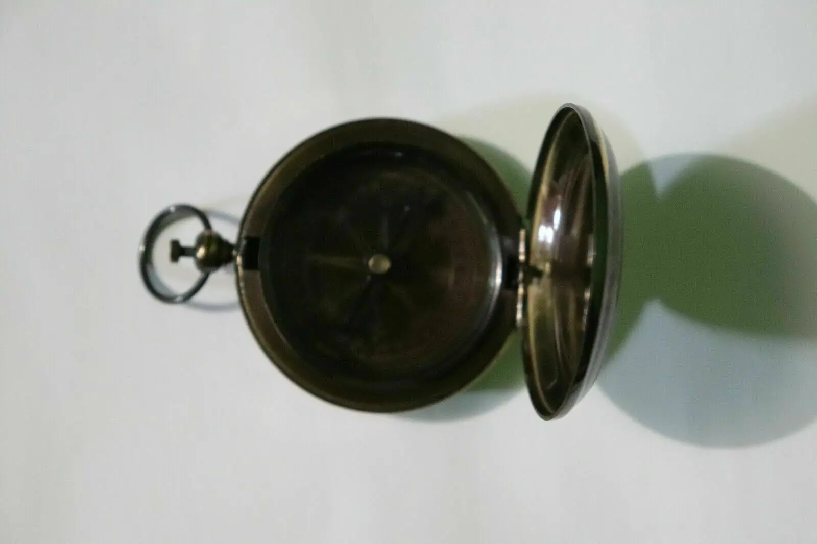 ANTIQUE PUSH BUTTON NAUTICAL COMPASS SUNDIAL POCKET MARITIME WORKING COMPASS A