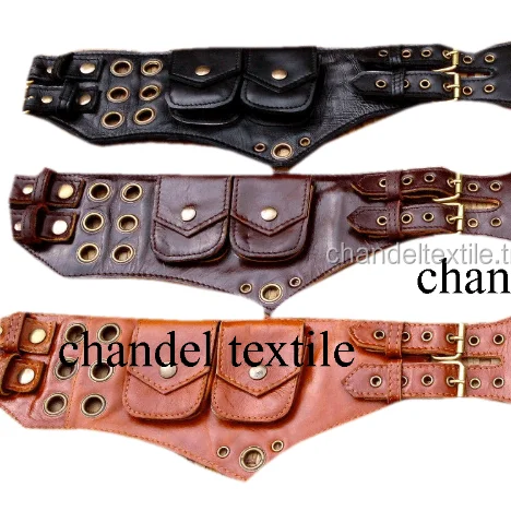 Leather Utility Belt Bag Jedi Fanny Pack Pocket Phone Travel Festival Steam punk,Burning LEATHER BELT HIP BUM WAIST POUCH BAG