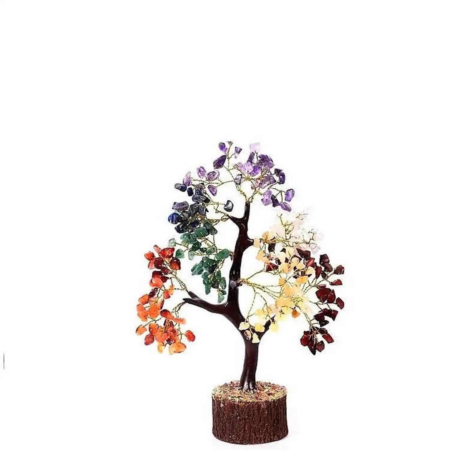 7 Seven Chakra Crystal Gemstone Bonsai Money Tree of 300 Beads Natural  Christmas Decorations Crystal tree Alfazal Agate