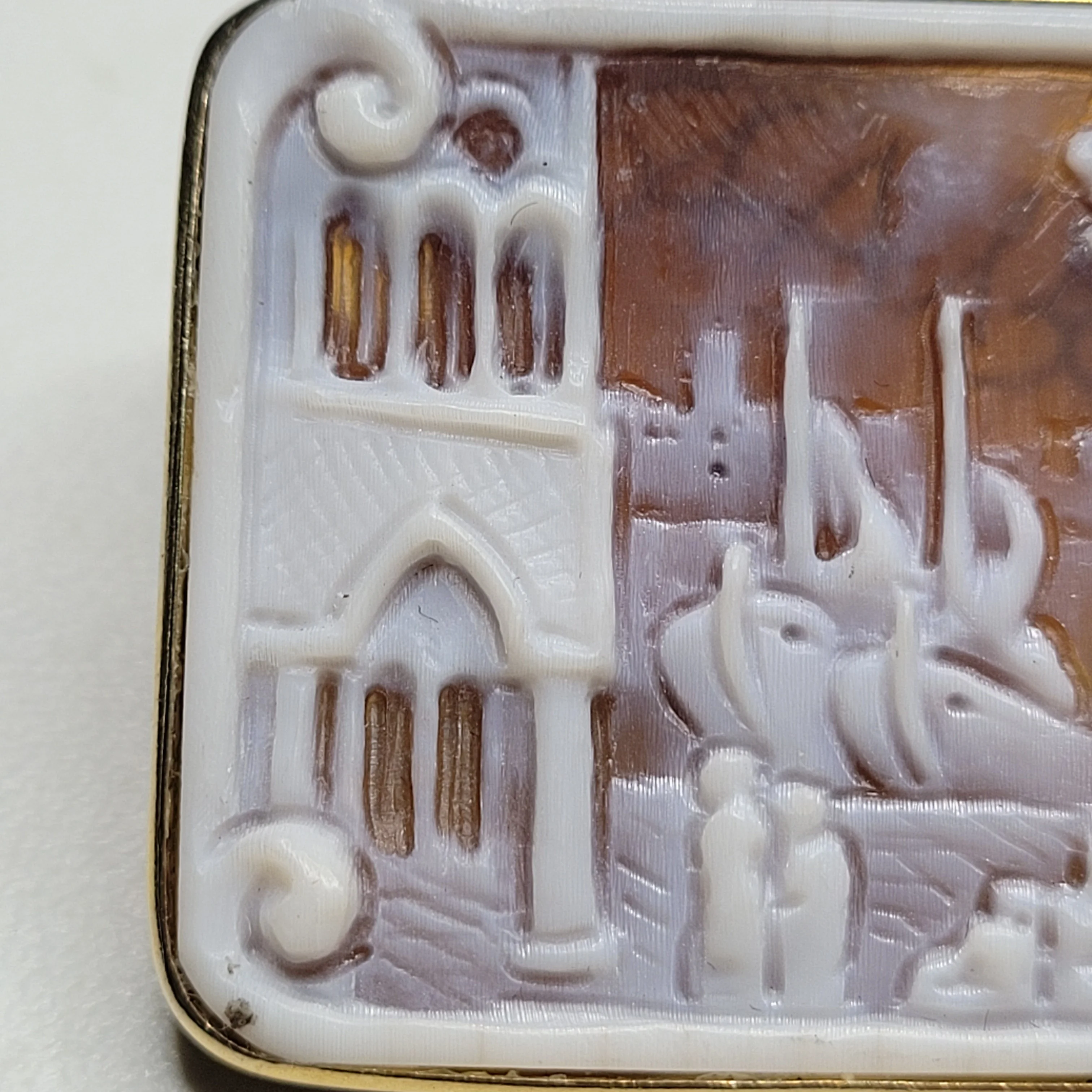 New Venice landscape 2 design Hand Carved sardonix Cameo