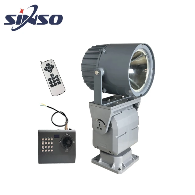 Auto Cruise Keyboard/joystick Control Border Security Searchlight Reflector Aluminum 80 IP65 Warehouse Search Light