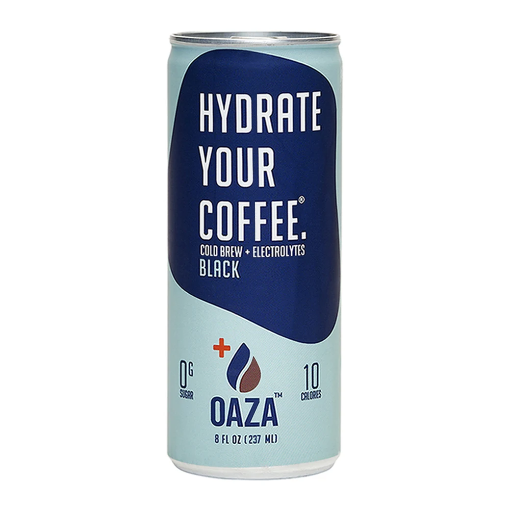 OAZA High Performance Cold Brew Hydrate your Coffee Ready to Drink 8 Fl Oz Pack of 12 (Black)
