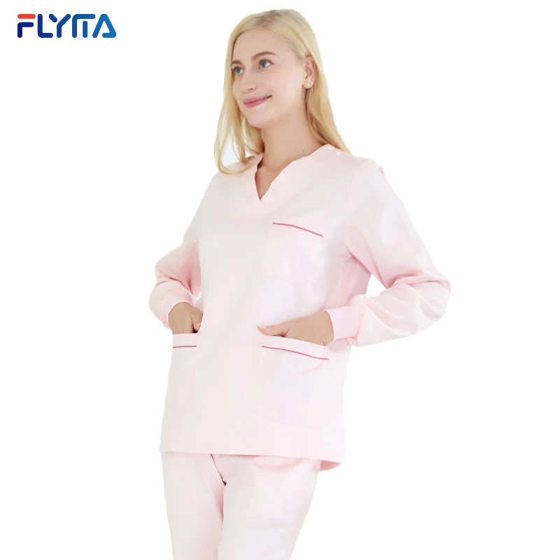 Hot Sale Nursing Uniforms Medical Scrubs Short Sleeve shirt with pants women and men scrubs uniforms sets