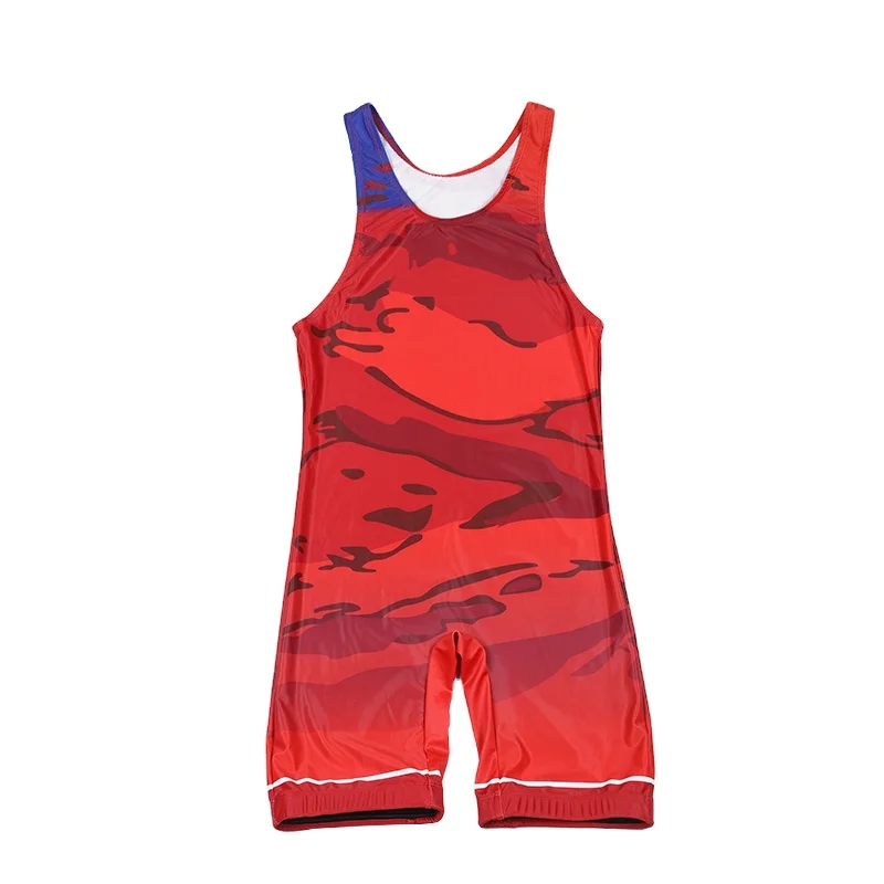 Hot sale high elasticity clothes Custom printed Colors Plain Wrestling Singlet wrestling clothes
